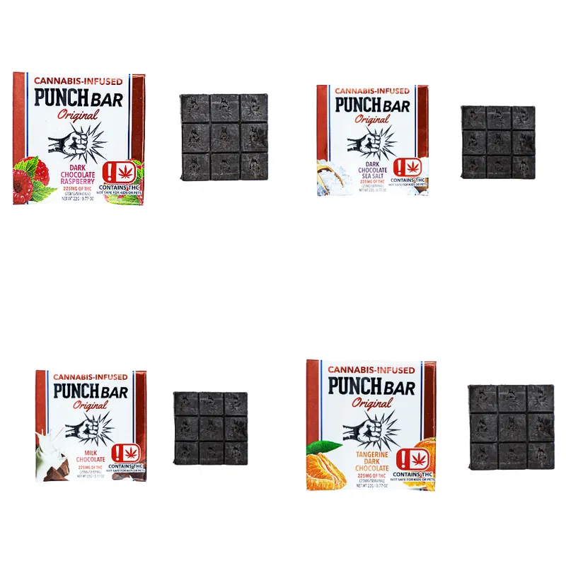 PUNCH BAR - CHOCOLATE BARS - 225MG (9 SQUARES x 25MG PER SQUARE)
