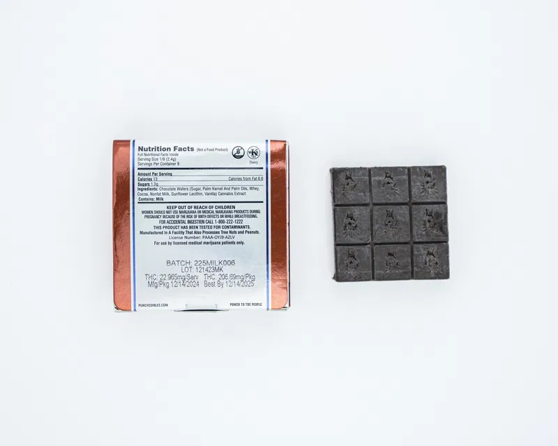 PUNCH BAR - CHOCOLATE BARS - 225MG (9 SQUARES x 25MG PER SQUARE) - Image 5