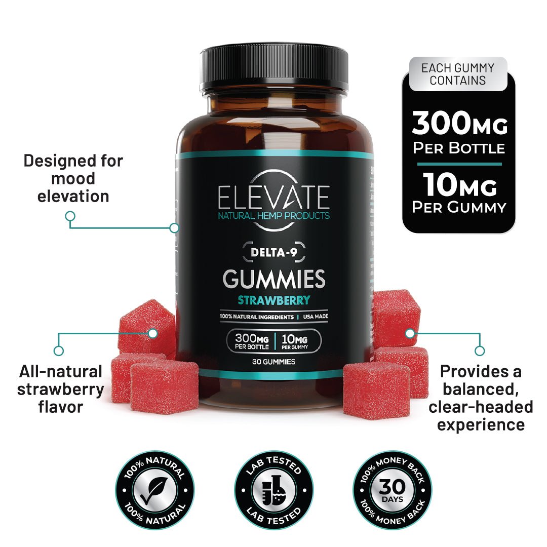 Delta 9 THC Gummies - Strawberry - Image 2