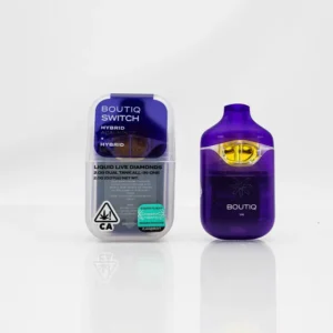 BOUTIQ – DISPOSABLE RECHARGEABLE VAPE CARTS – V. 4 SWITCH DUAL TANK – W/ LIQUID LIVE DIAMONDS – 2GM (2000MG)