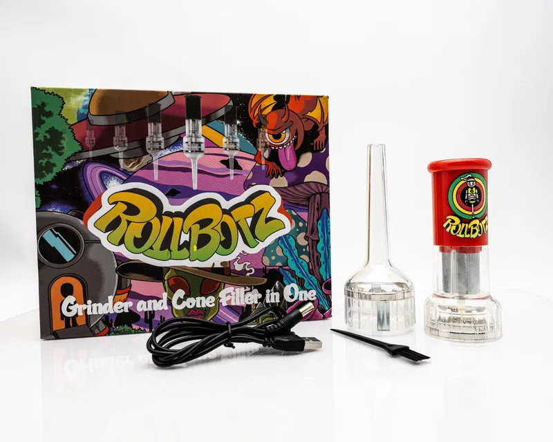 ROLLBOTZ ELETRIC MILL GRINDER AND CONE FILLER - 2 IN 1